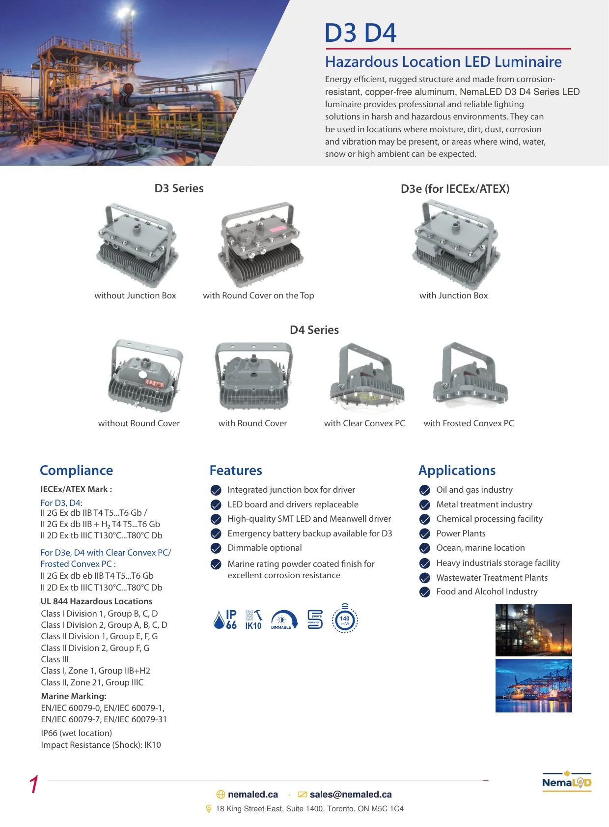 D3-D4 Flood Light spec sheet — page 2 of 5
