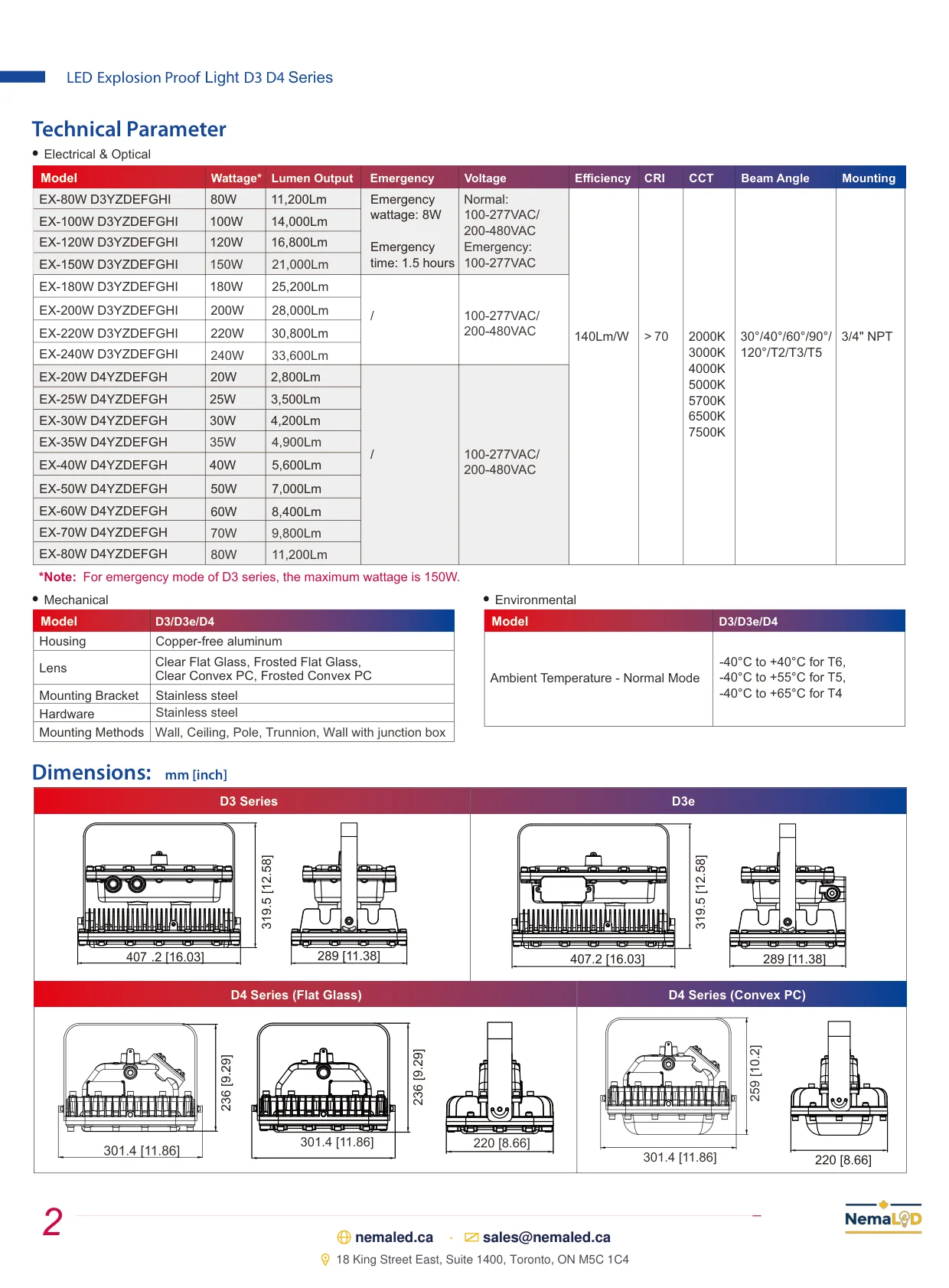 D3-D4 Flood Light spec sheet — page 3 of 5