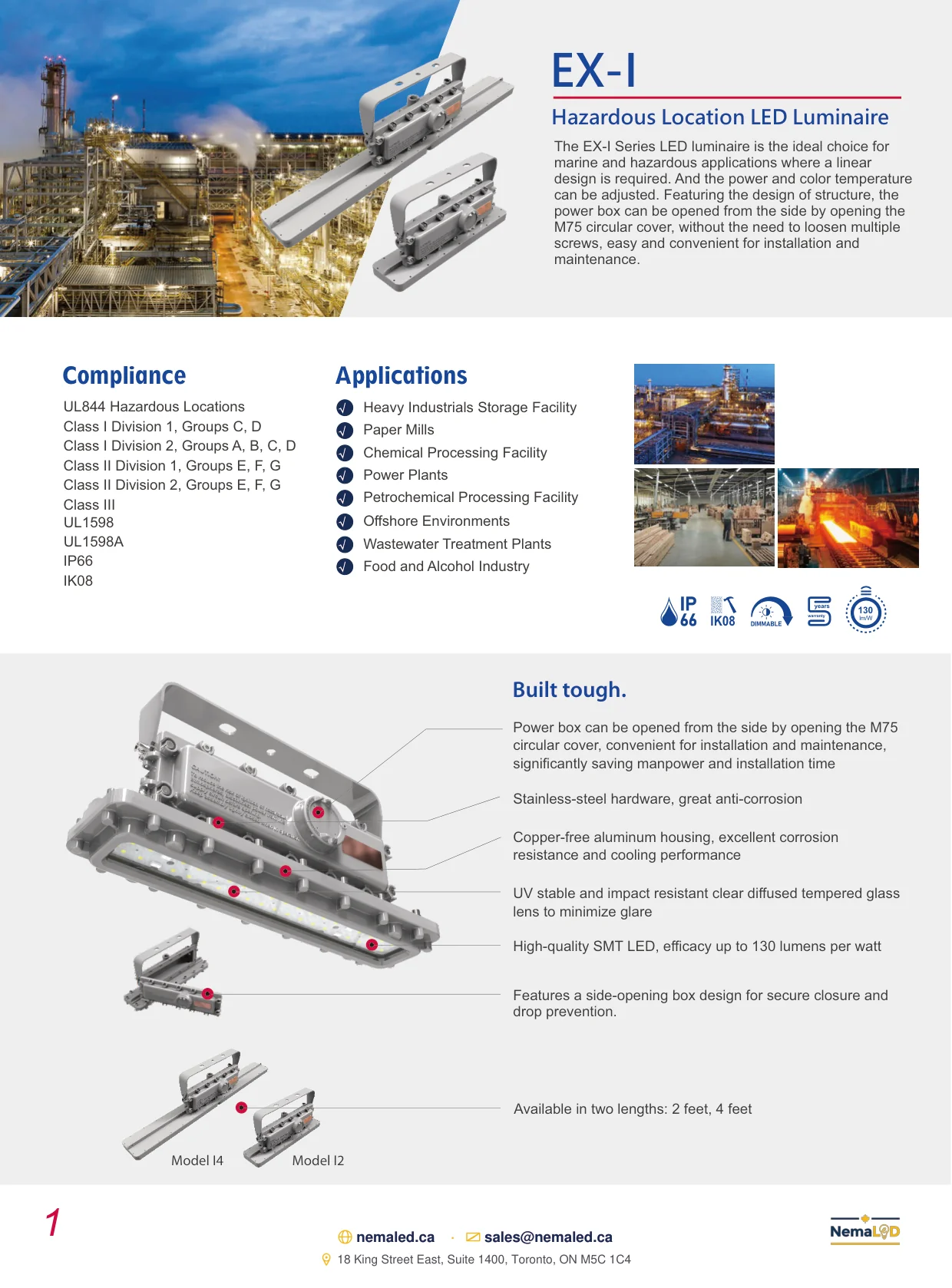 EX-I Linear spec sheet — page 2 of 5