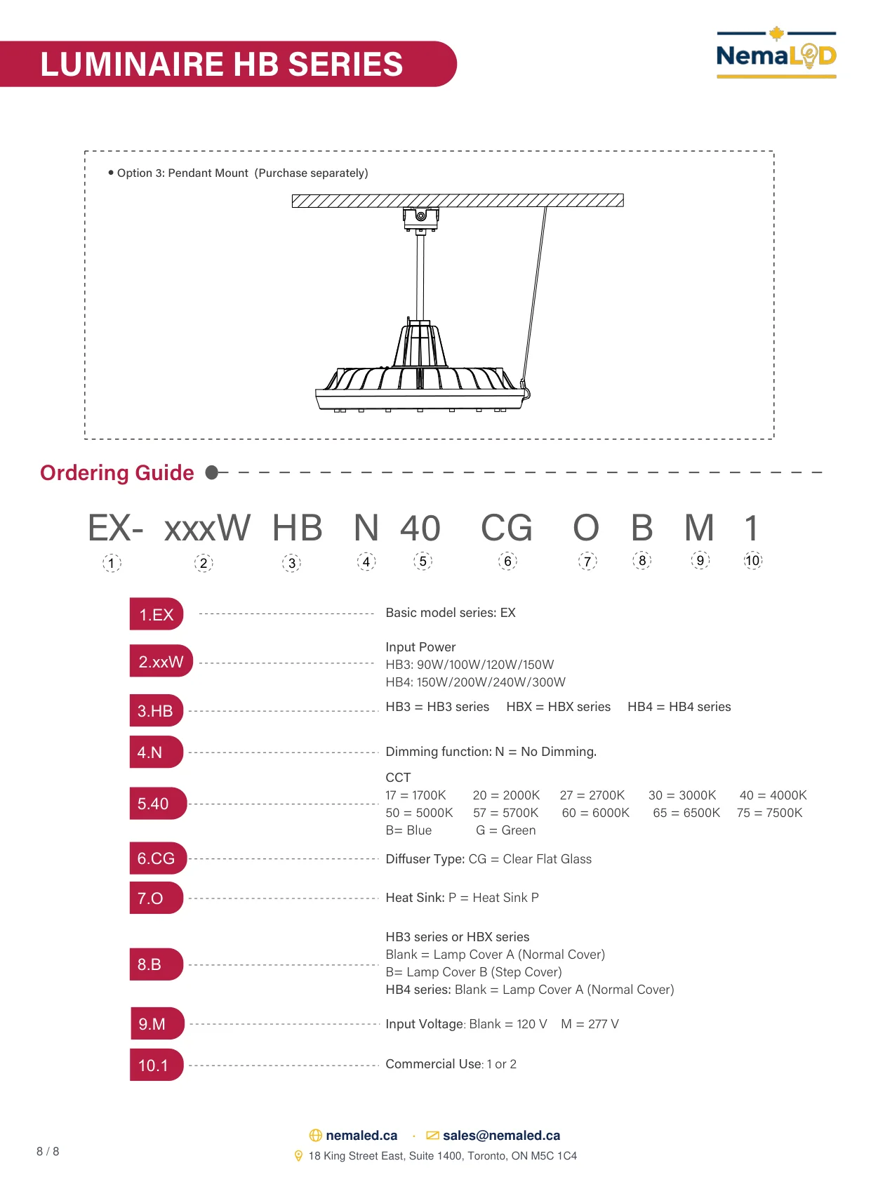 EX-HB3/HB4 High-Temperature High Bay spec sheet, page 8 of 8