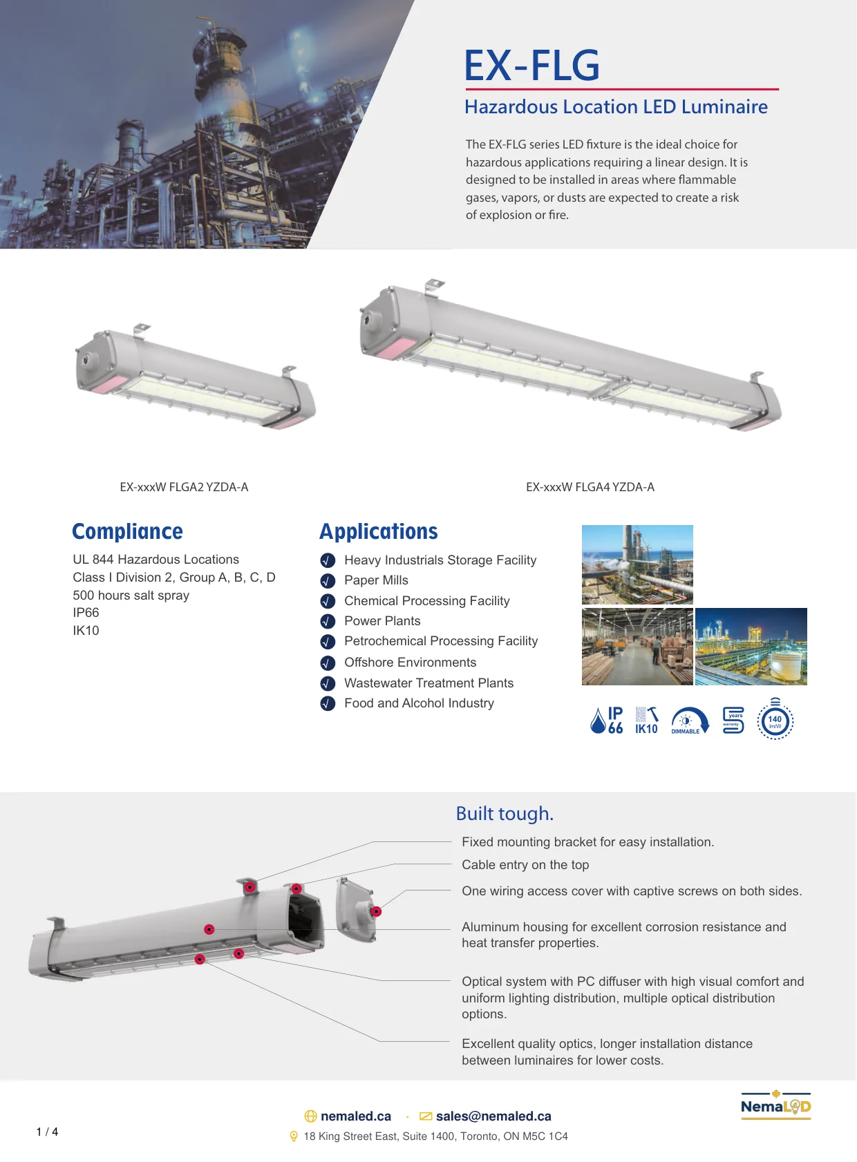 FLG Linear spec sheet — page 2 of 5