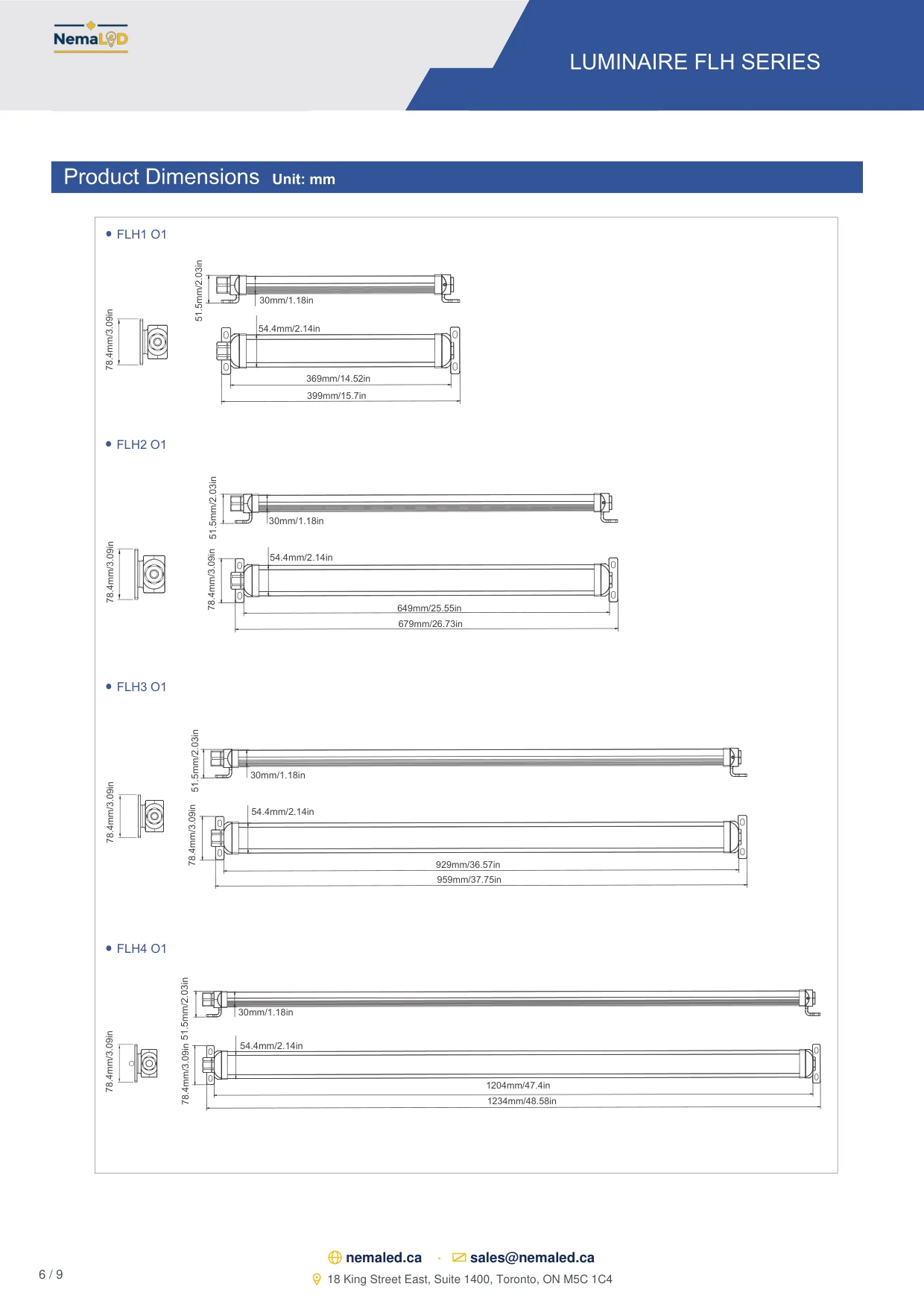 EX-FLH Linear spec sheet — page 6 of 9