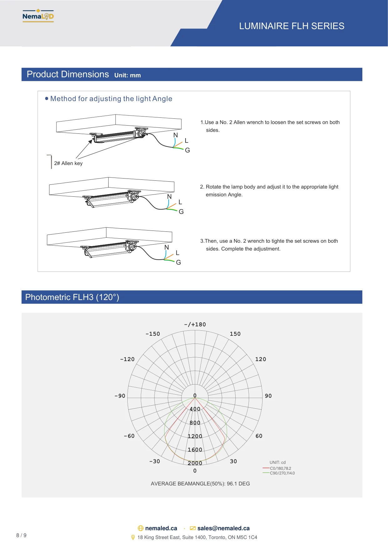EX-FLH Linear spec sheet — page 8 of 9