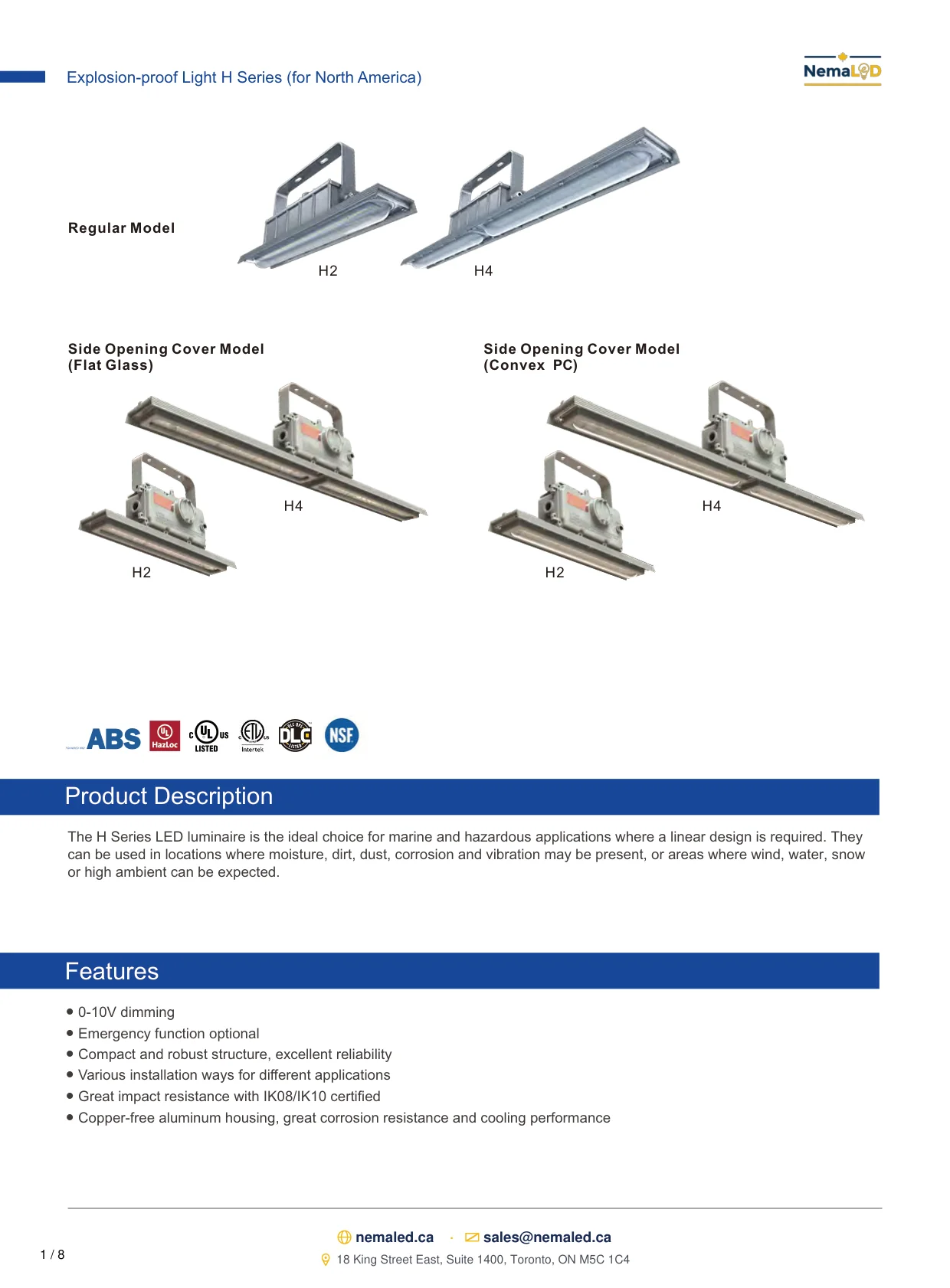 EX-H Linear spec sheet — page 2 of 9