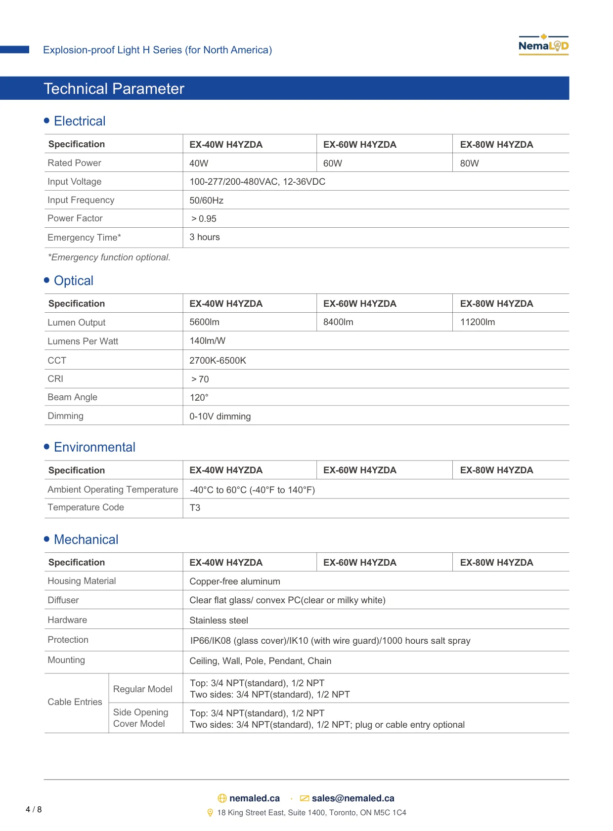 EX-H Linear spec sheet — page 5 of 9