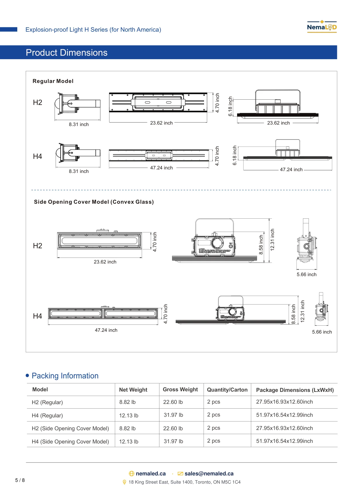 EX-H Linear spec sheet — page 6 of 9