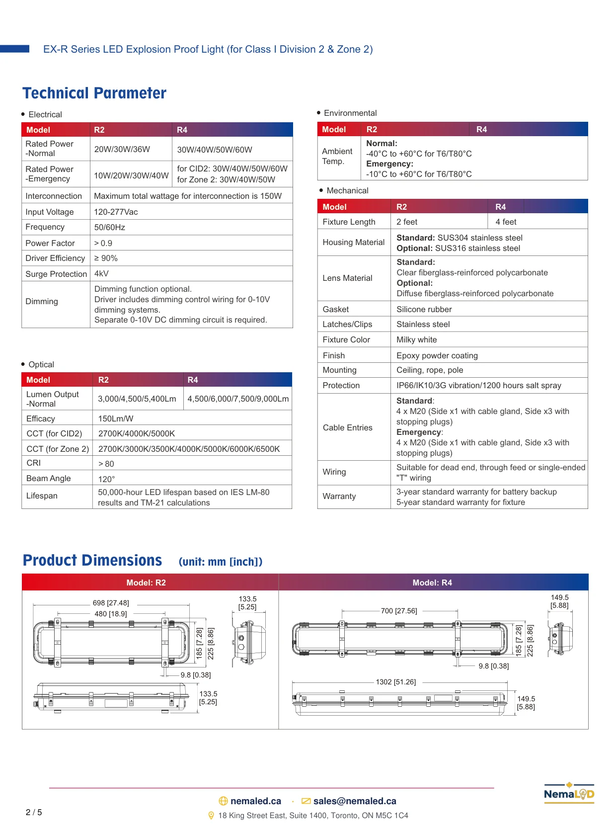 EX-R Linear spec sheet — page 3 of 6