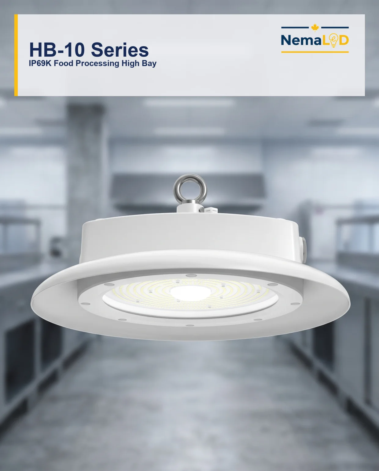 HB-10 IP69K Food Processing High Bay spec sheet — page 1 of 5