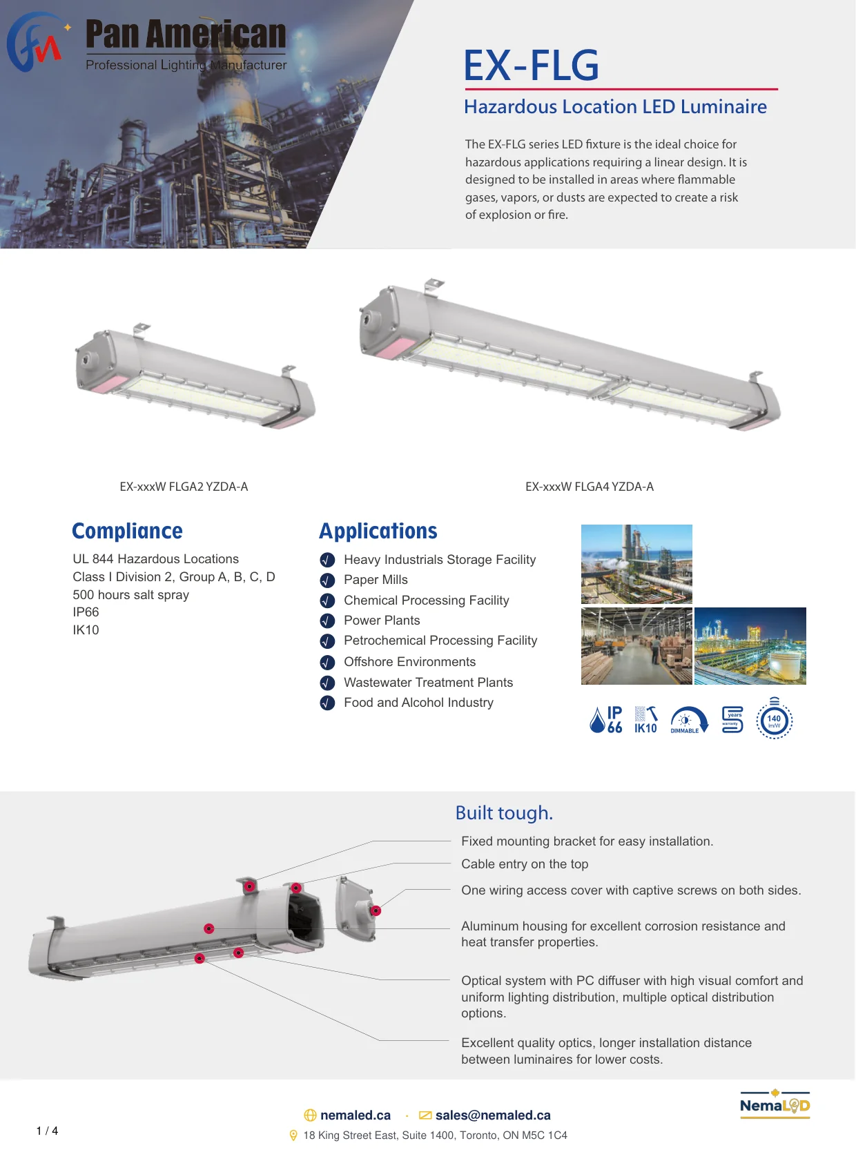 FLG Linear spec sheet — page 2 of 5