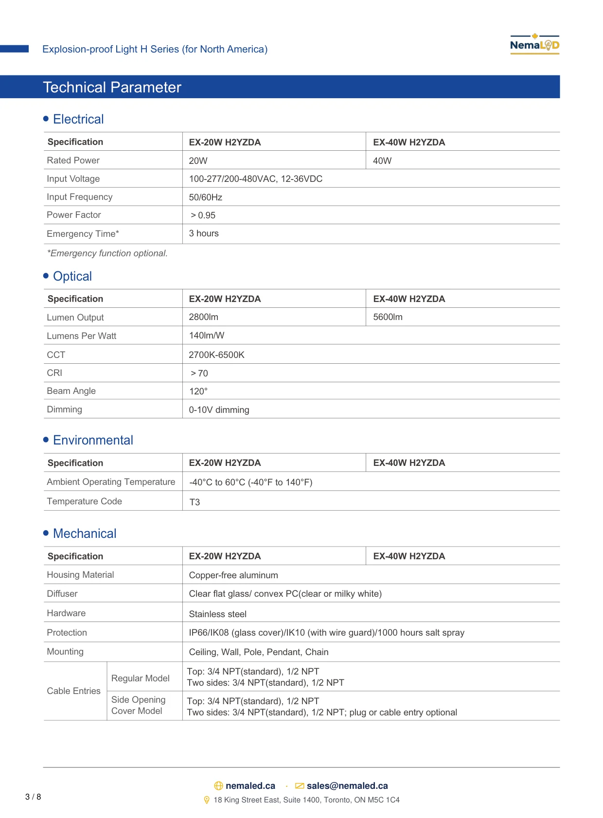 EX-H Linear spec sheet — page 4 of 9