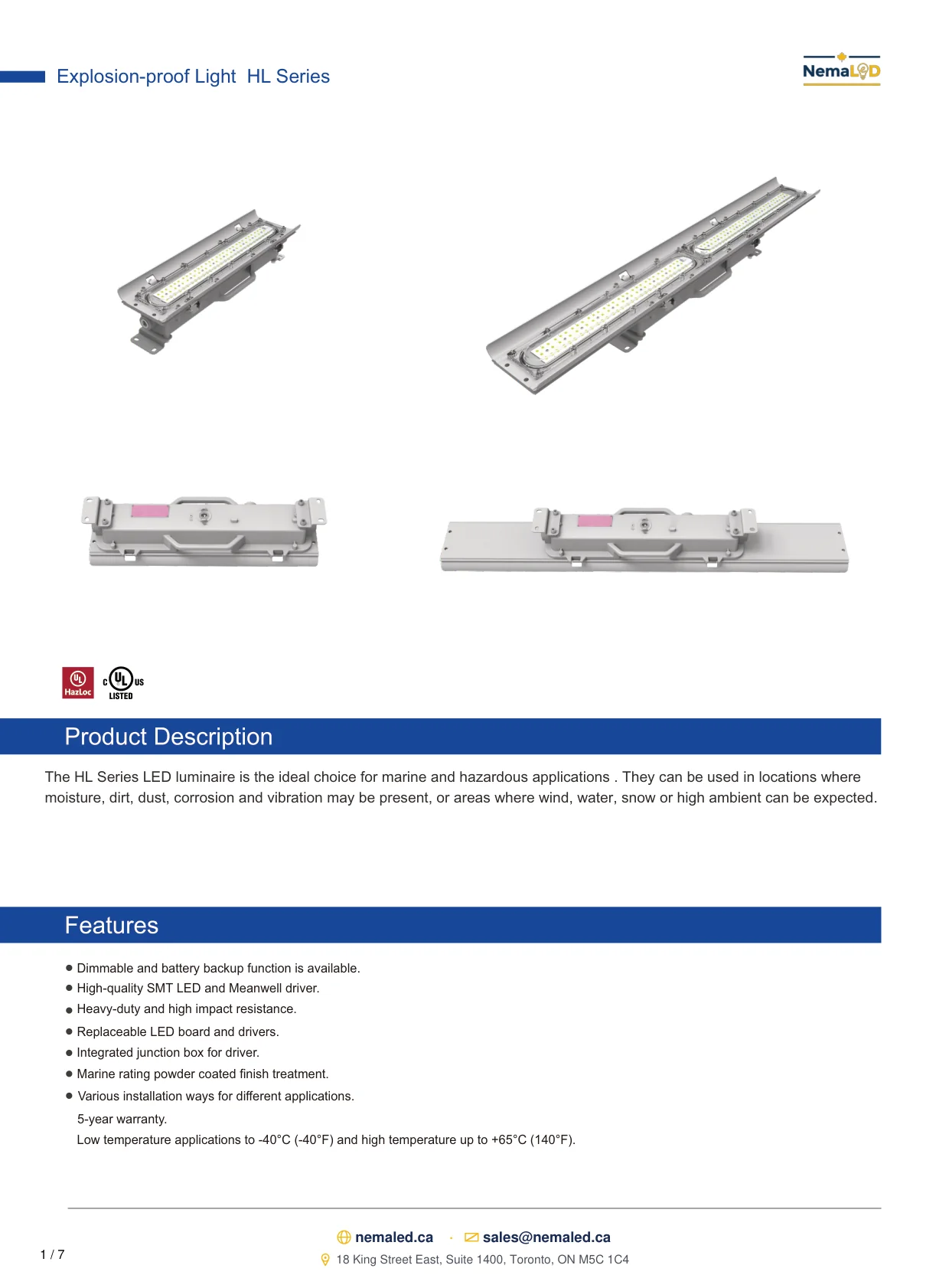 EX-HL Linear spec sheet — page 2 of 8