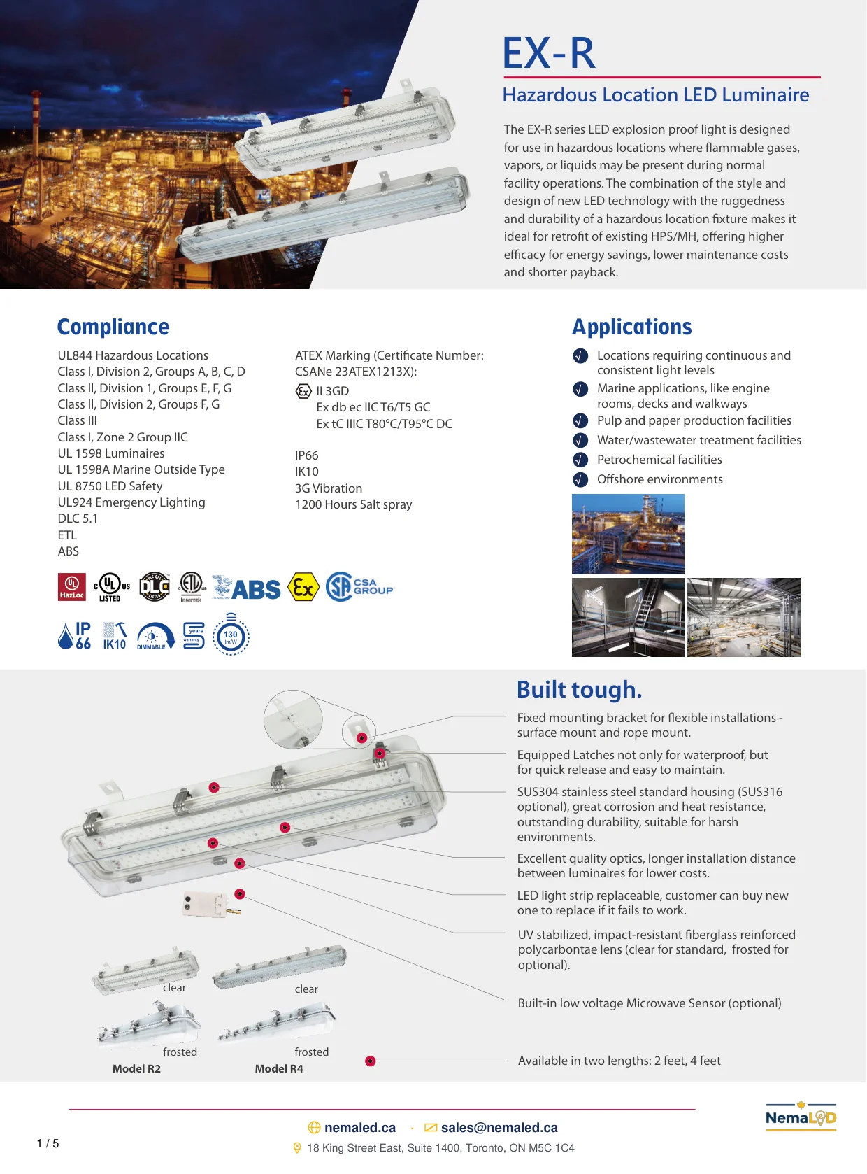 EX-R Linear spec sheet — page 2 of 6