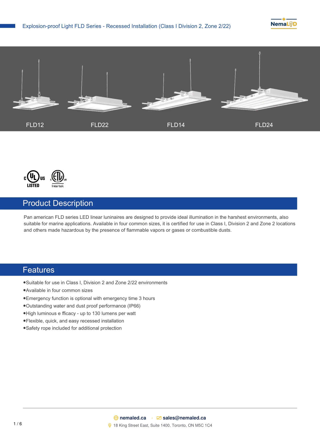 FLD Recessed Paint Booth spec sheet — page 2 of 7