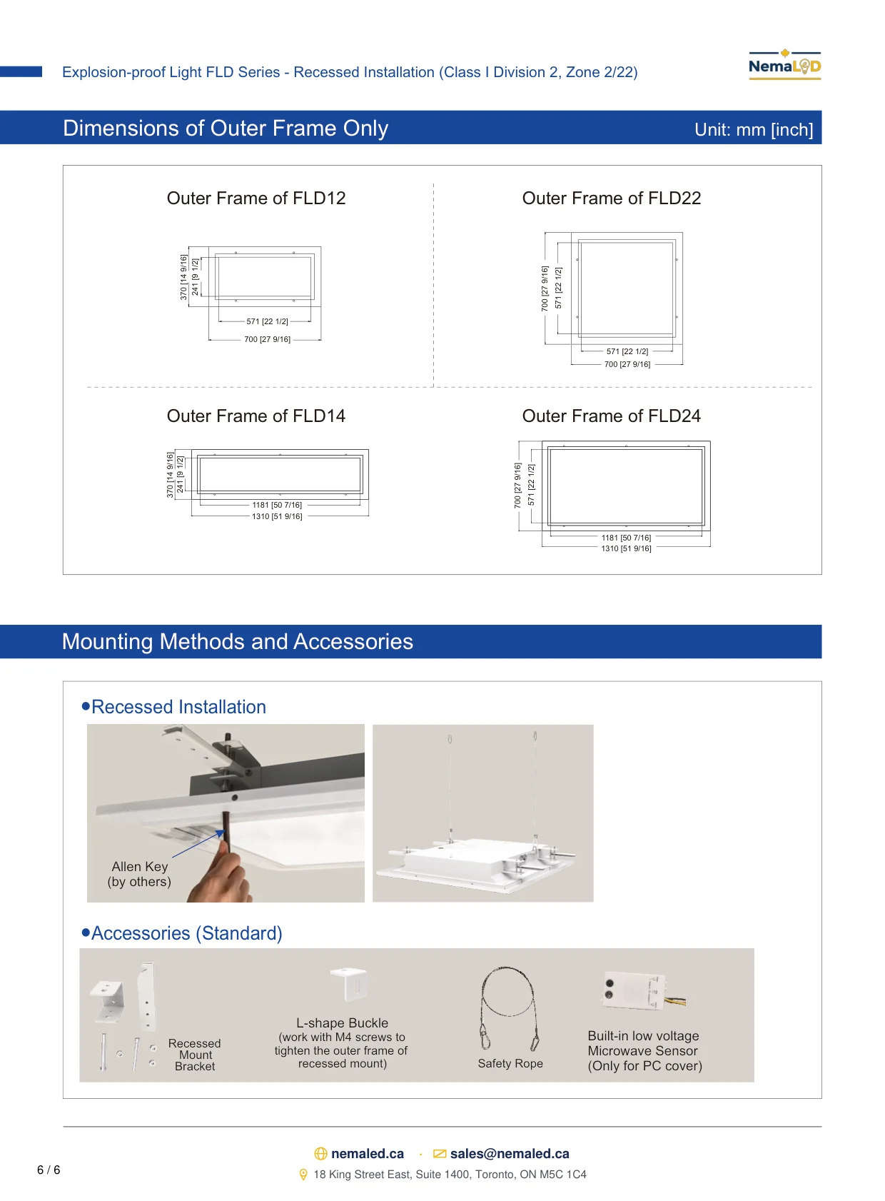 FLD Recessed Paint Booth spec sheet — page 7 of 7